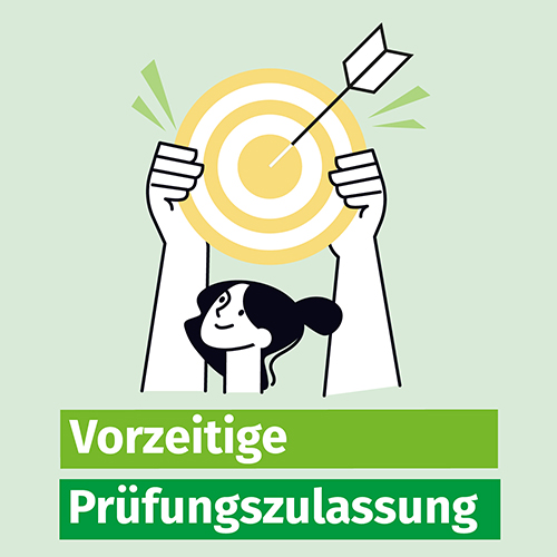 Illustration zur vorzeitigen Prüfungszulassung.