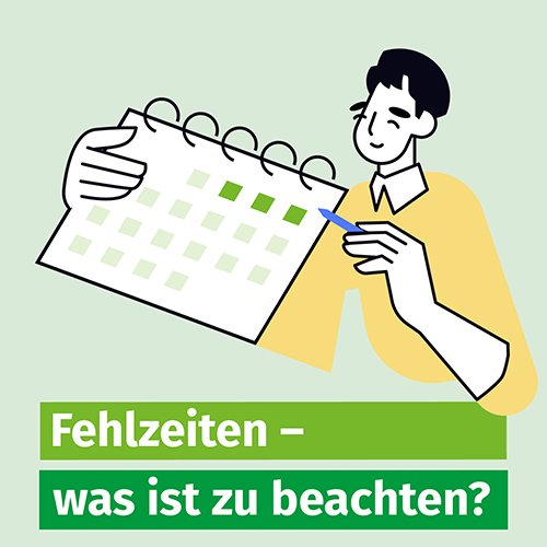 Illustration zu Fehlzeiten vor der Prüfung.