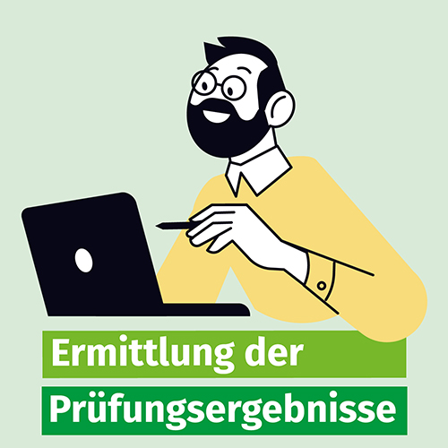 Illustration zur Ermittlung der Prüfungsergebnisse.