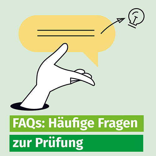 Illustration zu häufigen Fragen zur Prüfung.