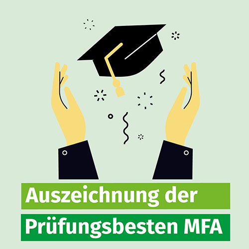 Illustration zur Auszeichnung der prüfungsbesten MFA.