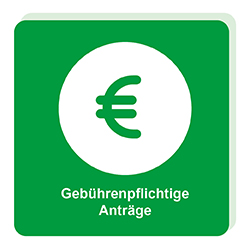 Button "Gebührenpflichtige Anträge"