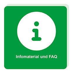 Button "Infomaterial und FAQ"