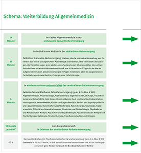 Bild des Schemas zur Weiterbildung Allgemeinmedizin